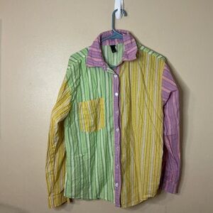 Wild Fable Colorful Striped Button Down Shirt